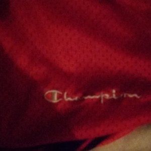 Red champion shorts